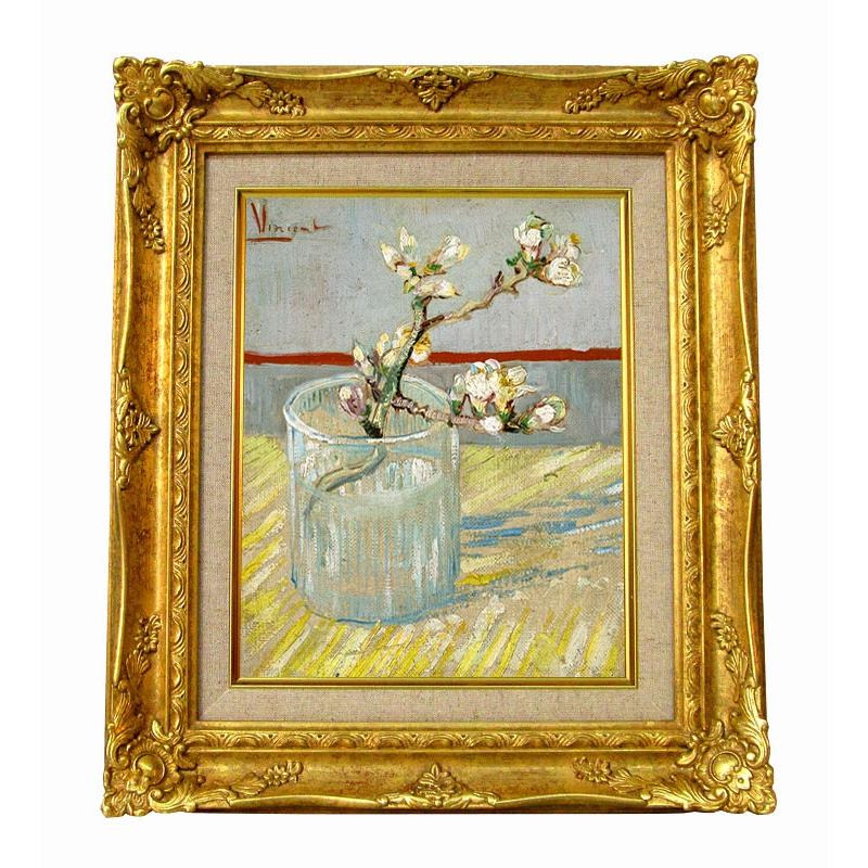 世界の名画 ゴッホ グラスに入れた花咲くアーモンドの枝 ジクレー