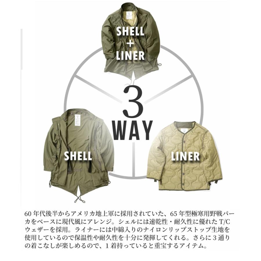 HOUSTON（ヒューストン） HOUSTON 3WAY M-65 PARKA 51127 : ミリタリー