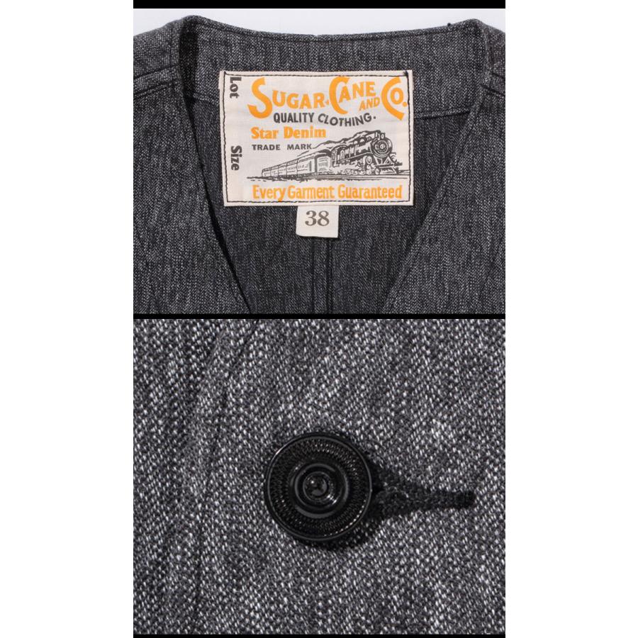 SUGAR CANE & Co.（シュガーケーン） 9oz. BLACK COVERT WORK VEST