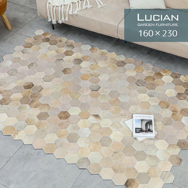 ラグ 本革 牛革 ラグマット ハラコラグ 天然皮革 高級ラグ ホテル仕様