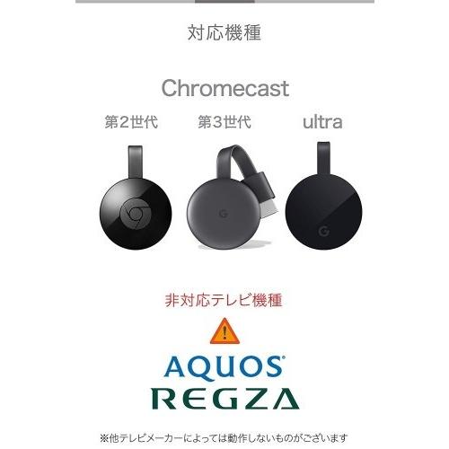 本体なし【最新版 (第3世代) Google Chromecast & Ultra 4K 対応 USB