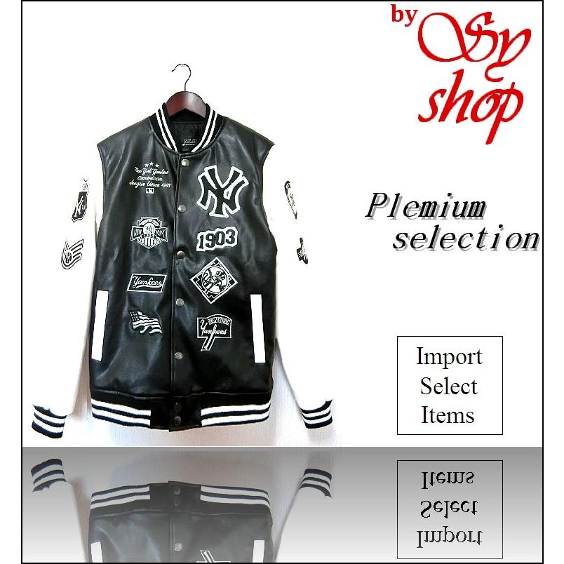 80s USA製 Cooperstown 袖レザー ヤンキース スタジャ 80s USA製