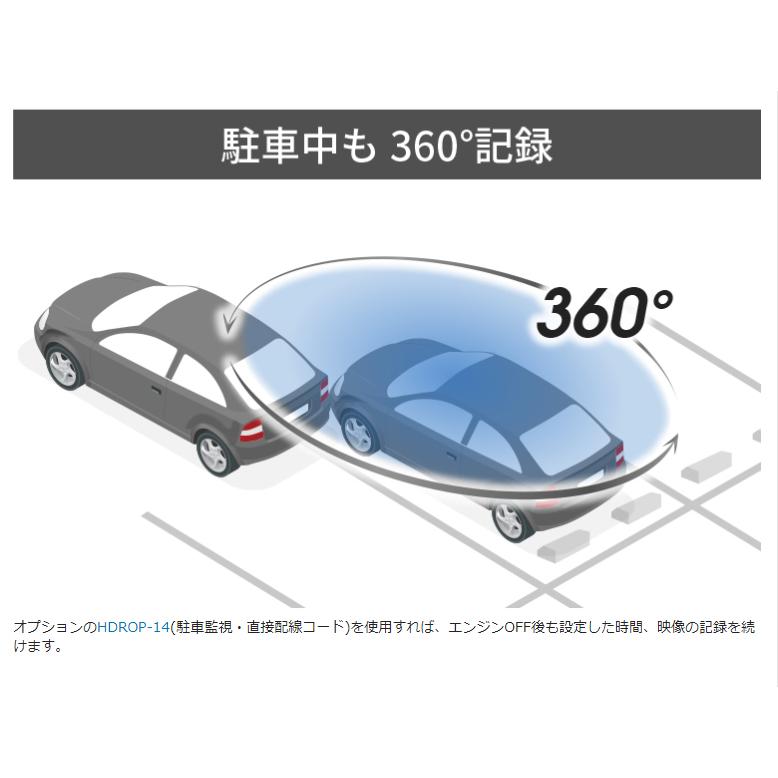 コムテック（Comtec） ドライブレコーダー 360度 HDR360GS 前後左右