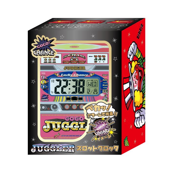 ジャグラー スロットクロック 置き時計 カレンダー アラーム時報