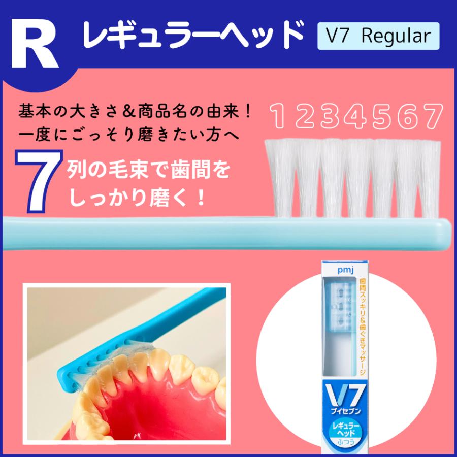 ピー・エム・ジェー 【公式】V7歯ブラシ（10本セット パステル