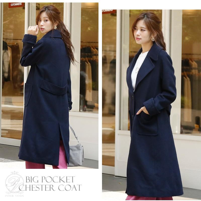 PourVous（プールヴー） コート チェスターコート ロングコート