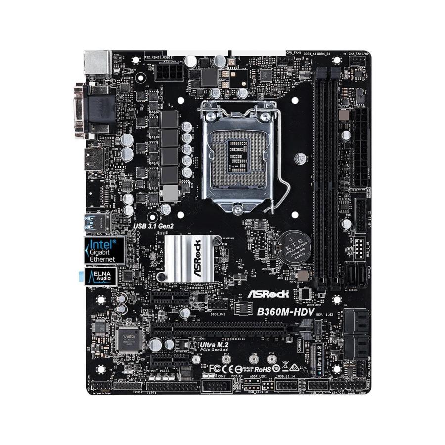 ASRock B360M-HDV LGA 1151 300 Series Intel B360 HDMI SATA 6Gb/s