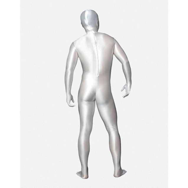 全身タイツ 顔開き 白 男性女性兼用 Sサイズ ゼンタイ コスプレ ZENTAI