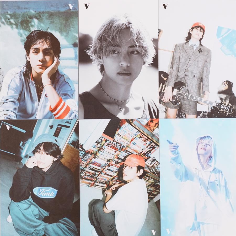 BTS V テテ グッズ ポストカード セット ( 12枚 + ステッカー 3枚 ) 15