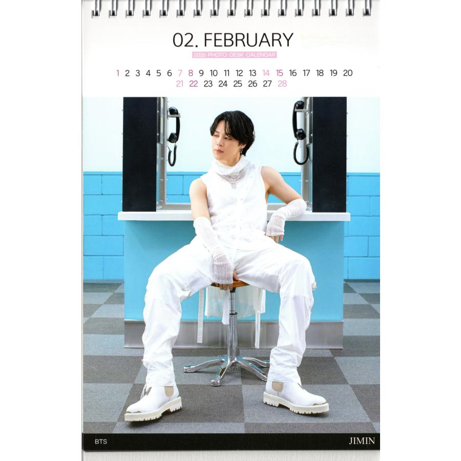 BTS ジミン 卓上 カレンダー 写真集 2026~2027年 (2年分) + ステッカー