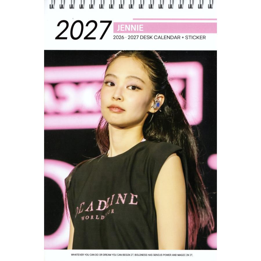 BLACKPINK ブラックピンク ジェニー グッズ 卓上 カレンダー 2026~2027