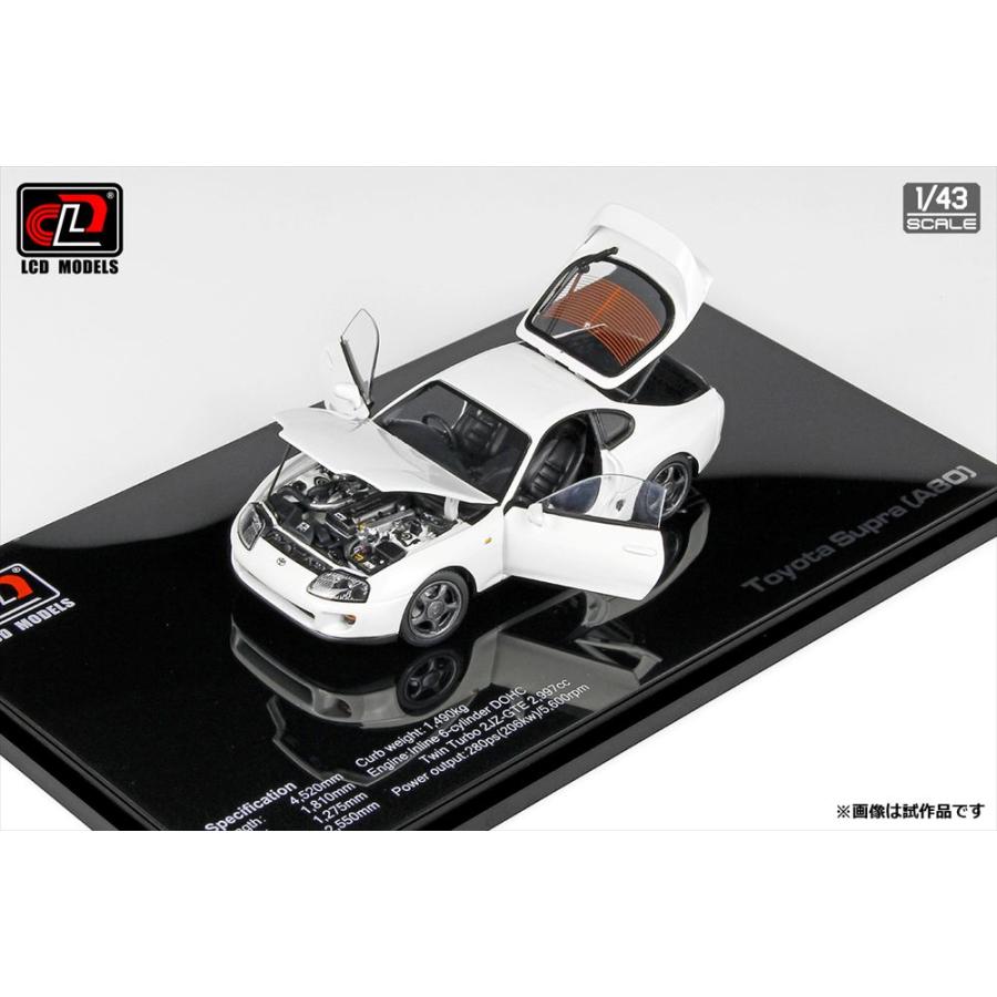 LCDモデル 1/43 トヨタ スープラ A80 ホワイト 完成品ミニカー