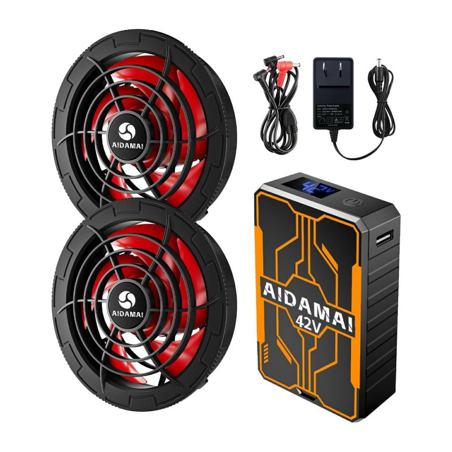 最新2025 42V業界最強 30000mAh】作業服 ファンバッテリーセット 5段階