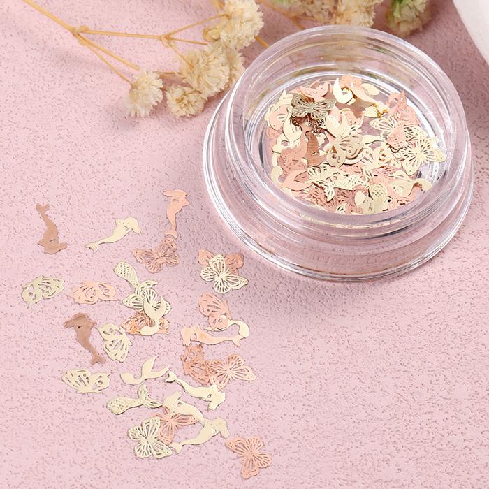 デコパーツ (100) ネイルパーツ 4種類 いちご さくらんぼ 唇 王冠 蝶々