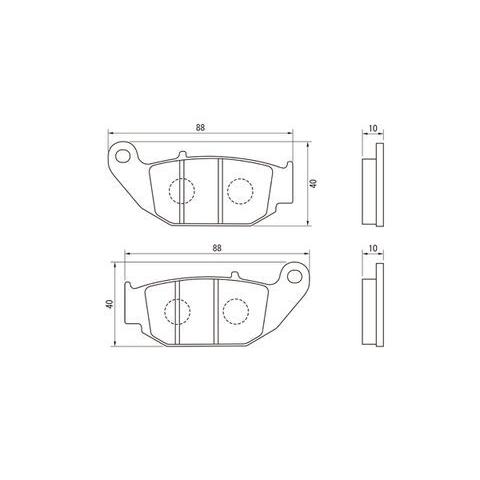 DAYTONA（デイトナ） メール便 79868 ブレーキパッド 赤パッド