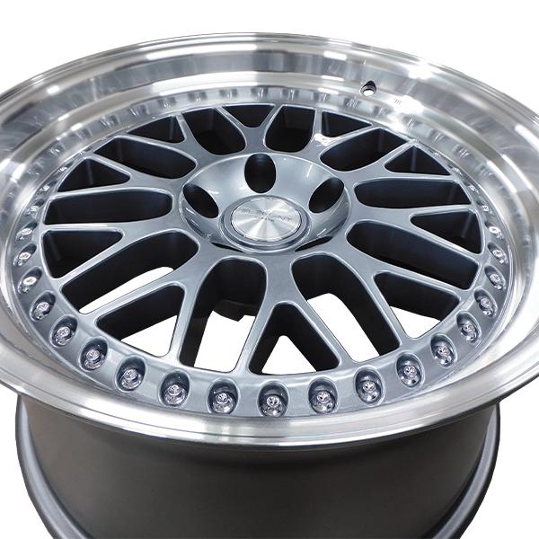 4本セット ELEMENT E55 18インチ 9.5J +12 5H PCD114.3 メッシュ