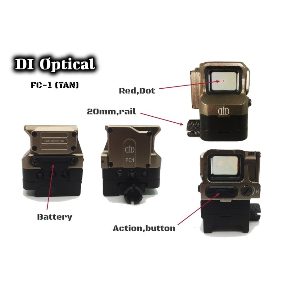 DI Optical FC1 Redドットサイト TAN 1倍 サバゲー M4 AK スカー