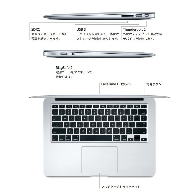MacBook Air 中古 Apple 13インチ, 2.2GHzデュアルコアIntel Core i7