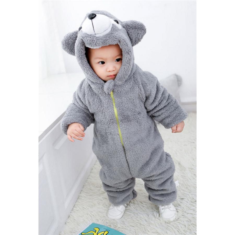 ダッフィー 着ぐるみ ベビー服 カバーオール 赤ちゃん ロンパース 冬