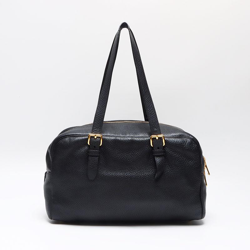 ミュウ Miu ショルダーバッグ レザー ミニボストン ブラック : NUIR