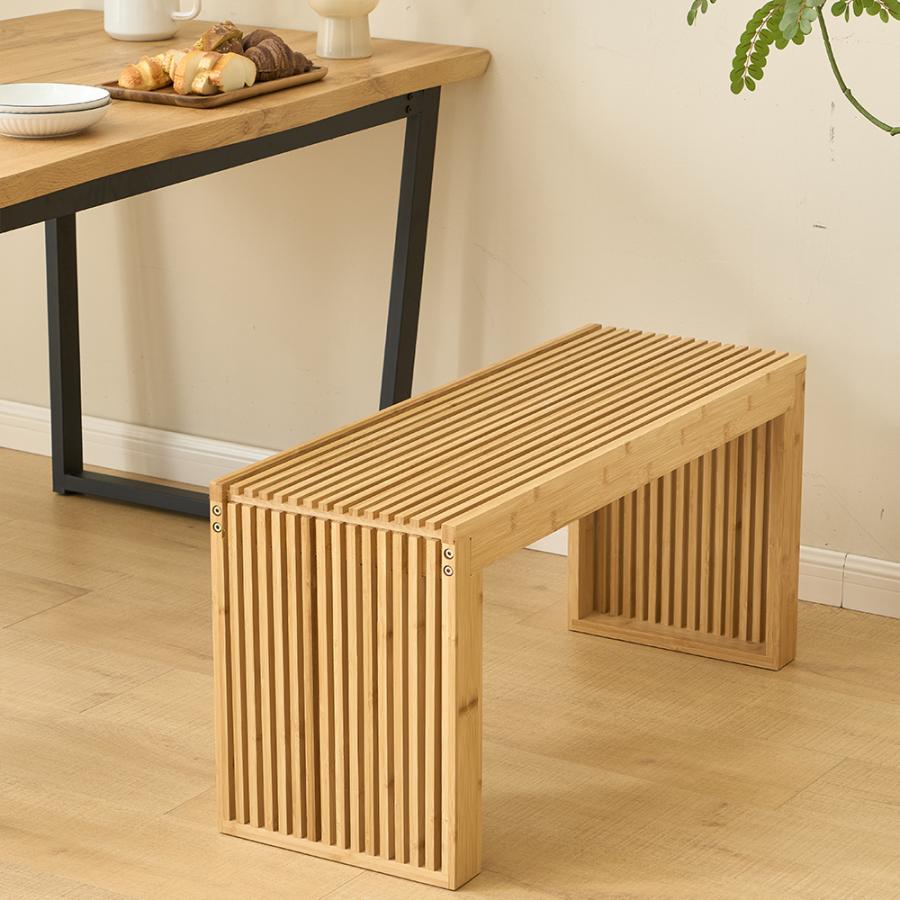 ベンチ ダイニングベンチ 天然竹木ベンチ イス 椅子 スツール 天然竹木