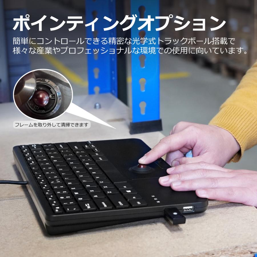 ペリックス（Perixx） キーボード トラックボール USBハブ2個 ミニ