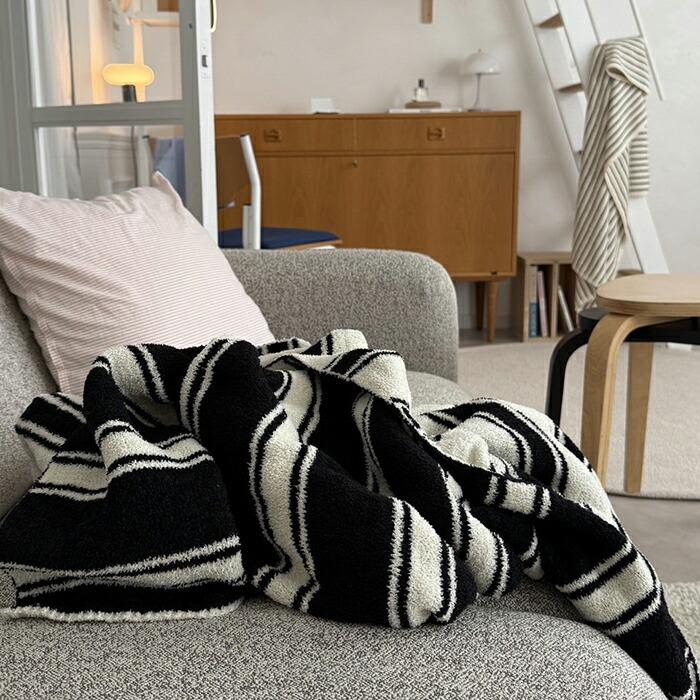 ブランケット ストライプ おしゃれ ひざ掛け あたたかい 防寒 寒さ対策