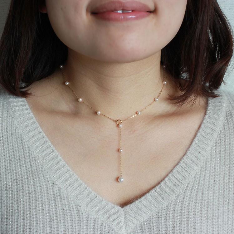 ベビーパール 真珠 ネックレス あこや真珠 パール K18 / PT850