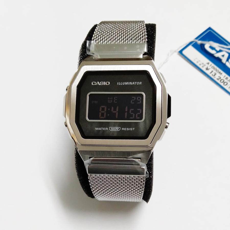 CASIO（カシオ） “STANDARD PREMIUM” A1000M-1BJF シルバー/白蝶貝