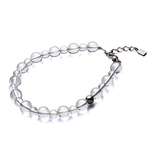 Phiten（ファイテン） 水晶コンビブレス 17cm(6mm・8mm玉)【公式