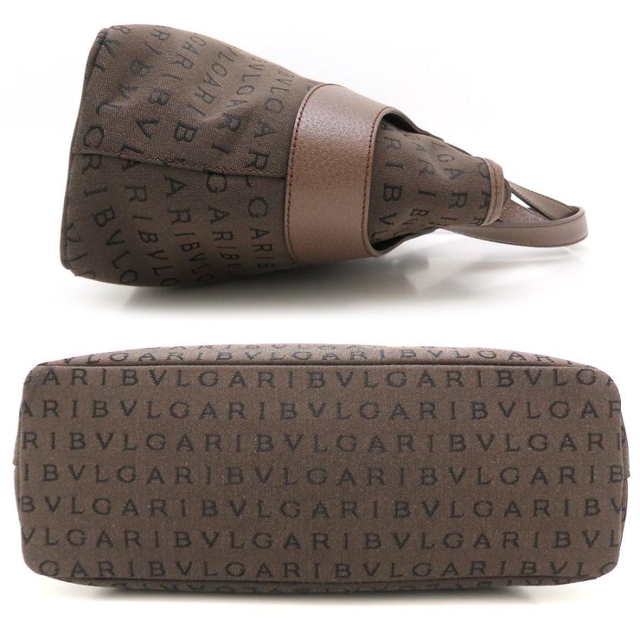 BVLGARI（ブルガリ） ロゴマニア ハンドバッグ キャンバスxレザー