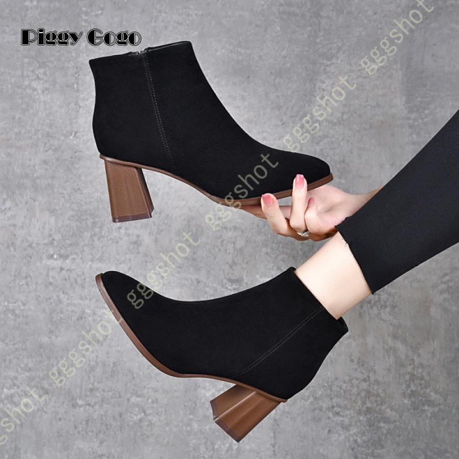 本革 ブーツ サイドジップブーツ ショートブーツ レディース とんがり