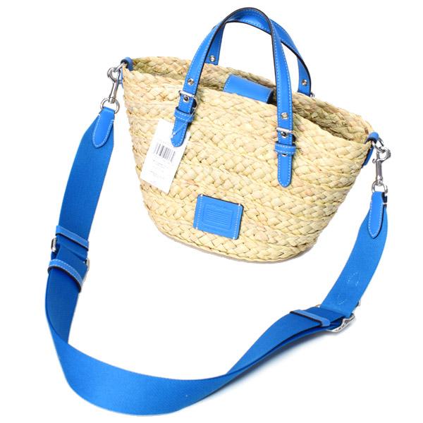 COACH（コーチ） バッグ ストロー スムースレザー かごバッグ スモール