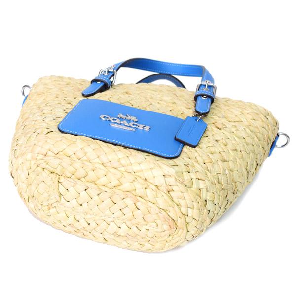 COACH（コーチ） バッグ ストロー スムースレザー かごバッグ スモール