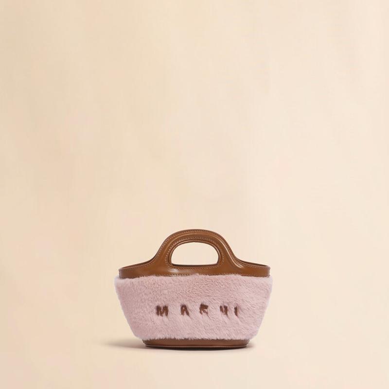 MARNI（マルニ） ピンク Tropicalia マイクロバッグ フェイクファー