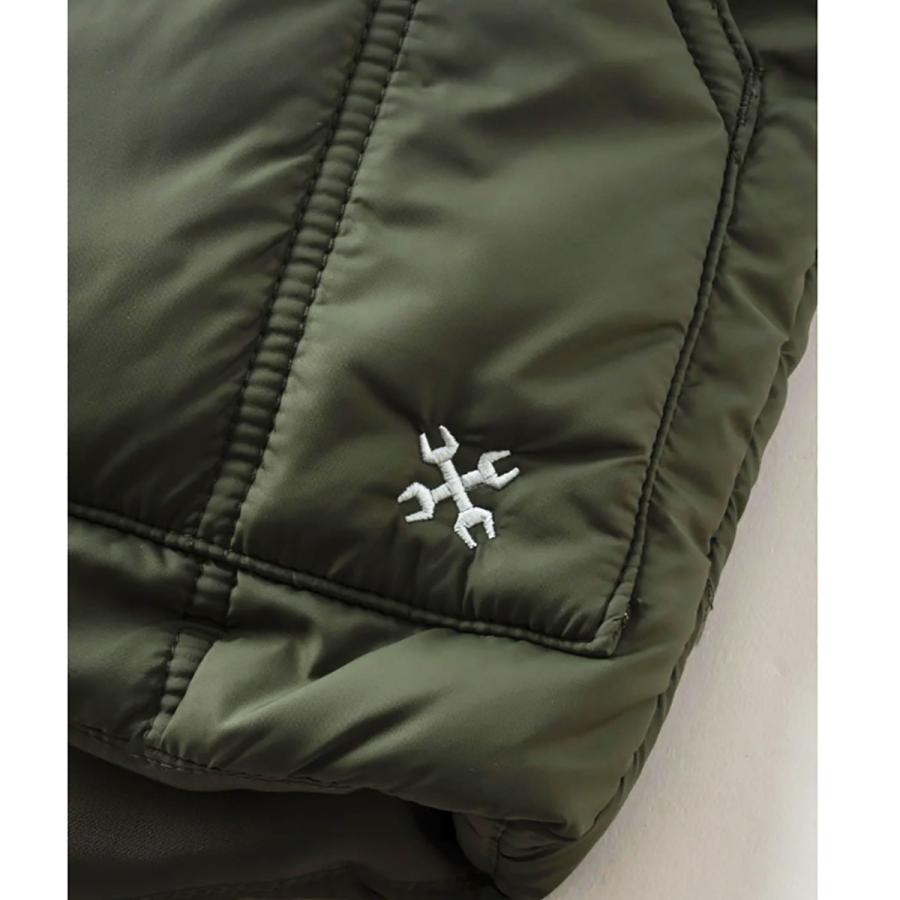 BLUCO（ブルコ） OL-35-008 CREW NECK QUILTING VEST 3色(BLK/GRY