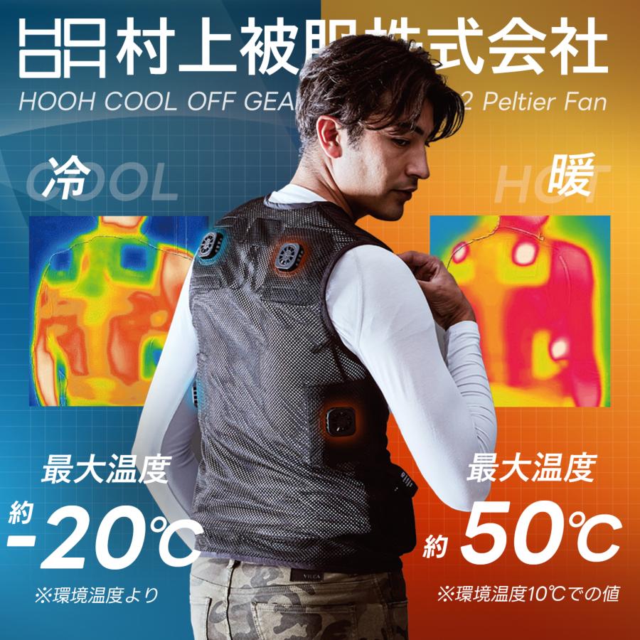 P14%／ 村上被服 鳳凰 HOOH 2024年 ペルチェベスト 冷暖対応 メッシュ
