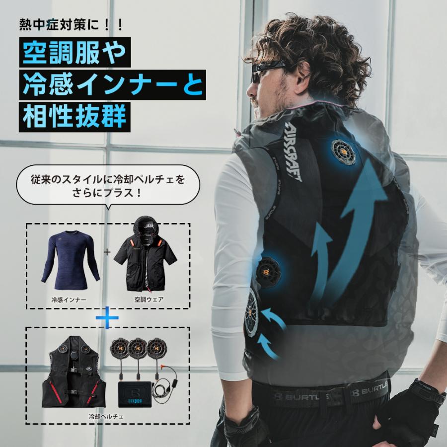 バートル 冷却 ペルチェ 熱中症対策 IC101S ベスト無し Amazon.co.jp