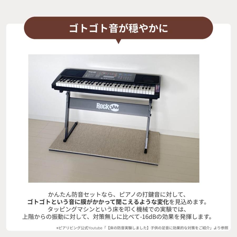 おに】電子ピアノ用 椅子 メトロノーム 防音マット セット 電子ピアノ