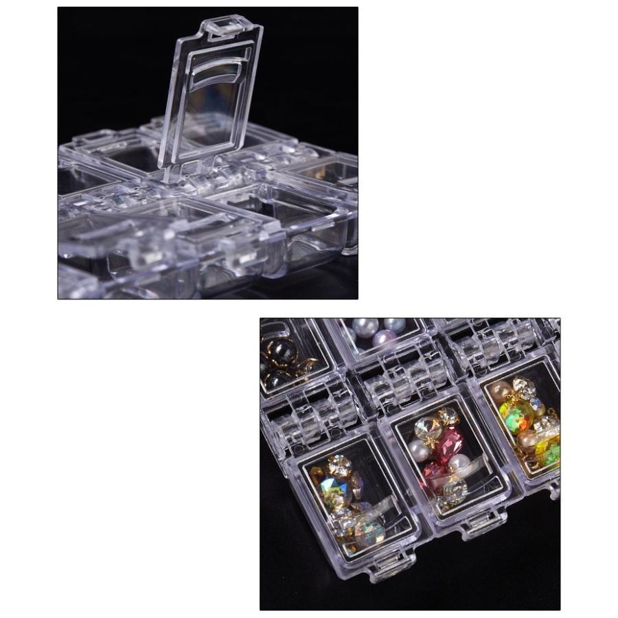 収納ケース ネイルケース ネイルパーツ収納 ラインストーン収納 クリア