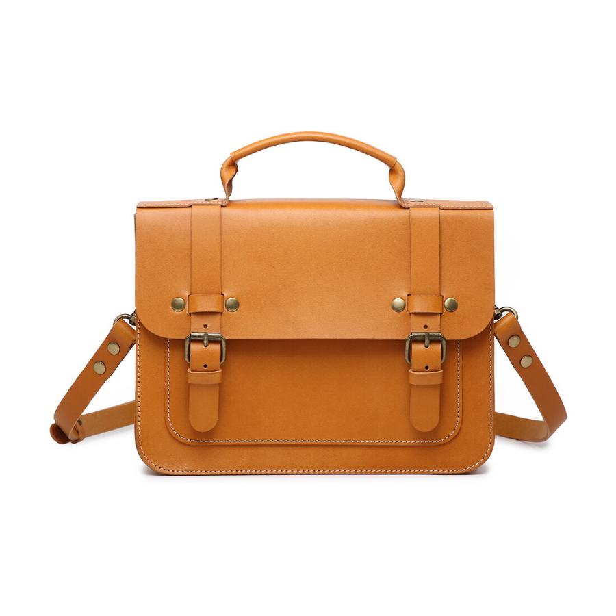 サッチェルバッグ ショルダーバッグ ビジネスバッグ 本革 ヌメ革 斜