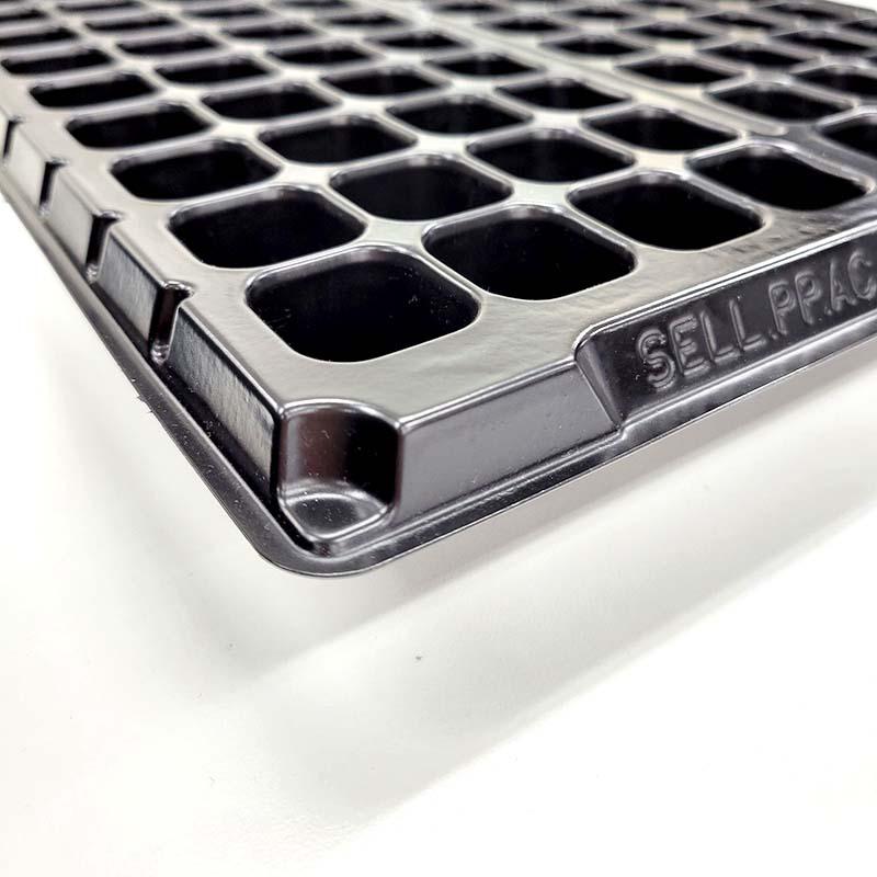 100枚 セルトレー 黒 288穴 角穴 280×545mm ポリプロピレン 国産