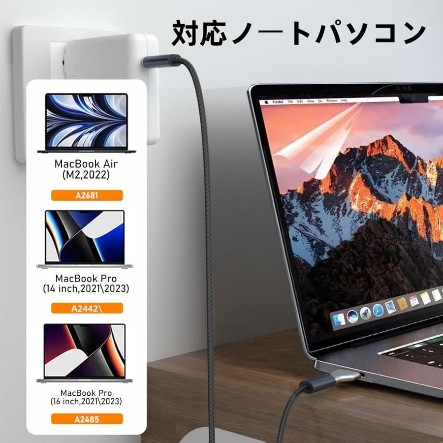 USB Type C Magsafe3 対応140W 充電アダプタ 磁気充電 Mac 充電器 2021