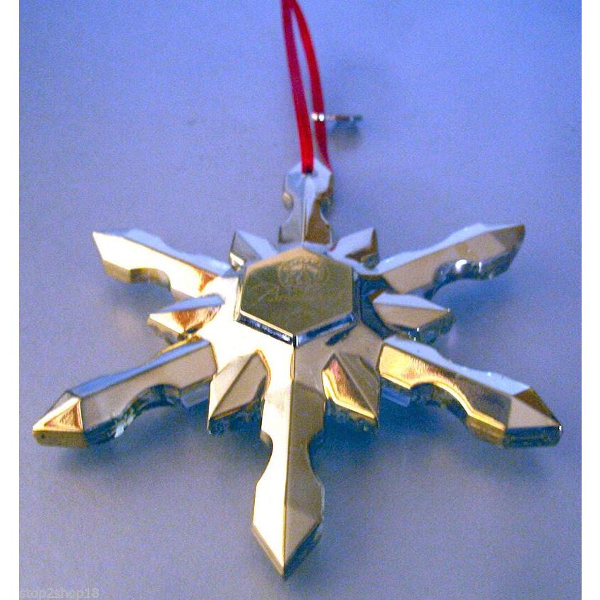 バカラ（Baccarat） スノーフレーク ゴールド クリスタル オーナメント