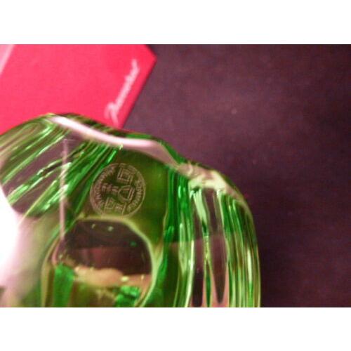 バカラ（Baccarat） カエル 緑色のクリスタル フィギュリン