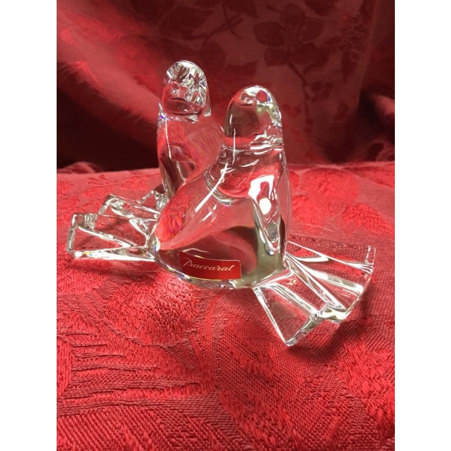 バカラ（Baccarat） 2羽の小鳥 LOVE クリスタル フィギュリン