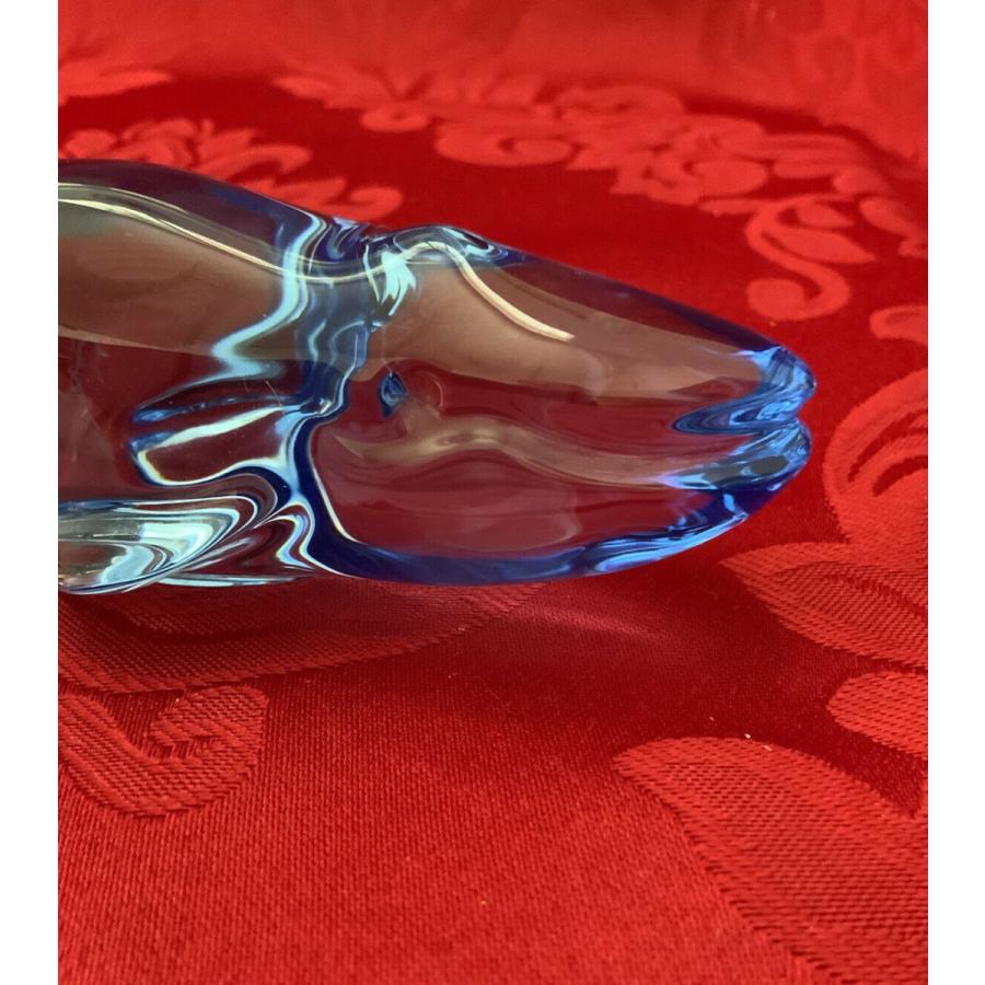 バカラ（Baccarat） 置物 ホエール くじら クリスタル ブルー フィギュ