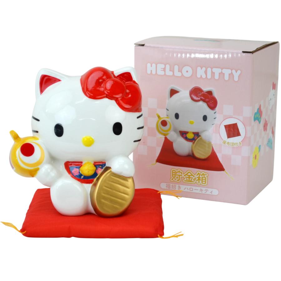貯金箱 福招き ゴールド サンリオ ハローキティ 招き猫コインバンク