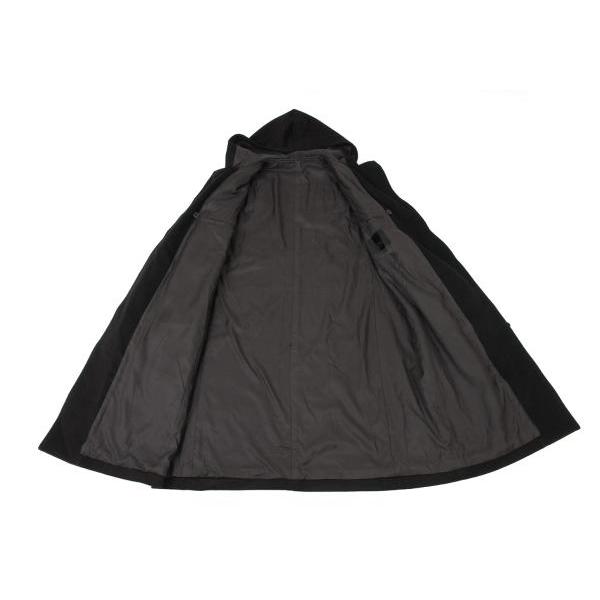 PAPAS（パパス） カシミヤ混バックロゴウールダッフルコート 黒M