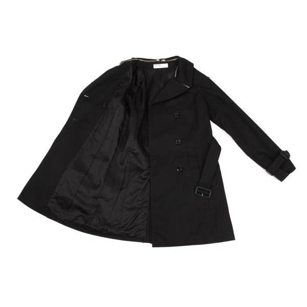 フセインチャラヤンHussein Chalayan コットン襟ジップ脱着トレンチ